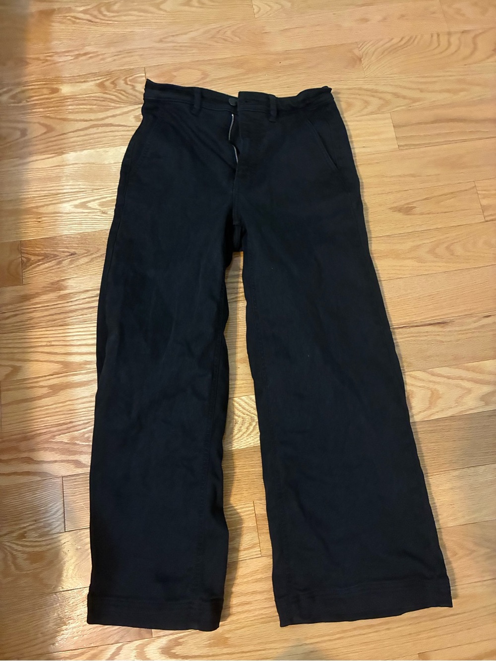 Everlane Black Wide-Leg Crop Jeans 4